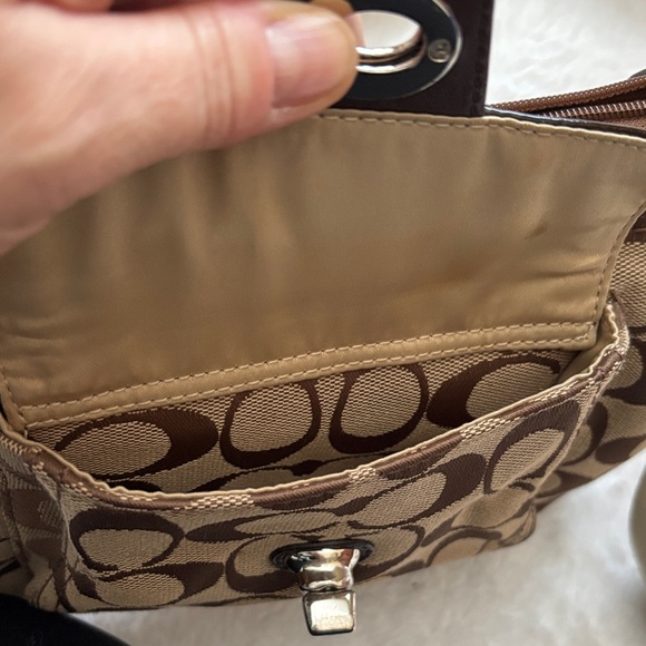 Coach Signature Tan Crossbody Bag - Picture 9 of 9